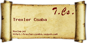 Trexler Csaba névjegykártya