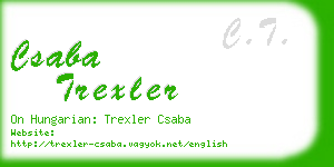 csaba trexler business card